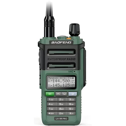 Портативная влагозащитная рация Baofeng UV-9R PRO GREEN 356100₽