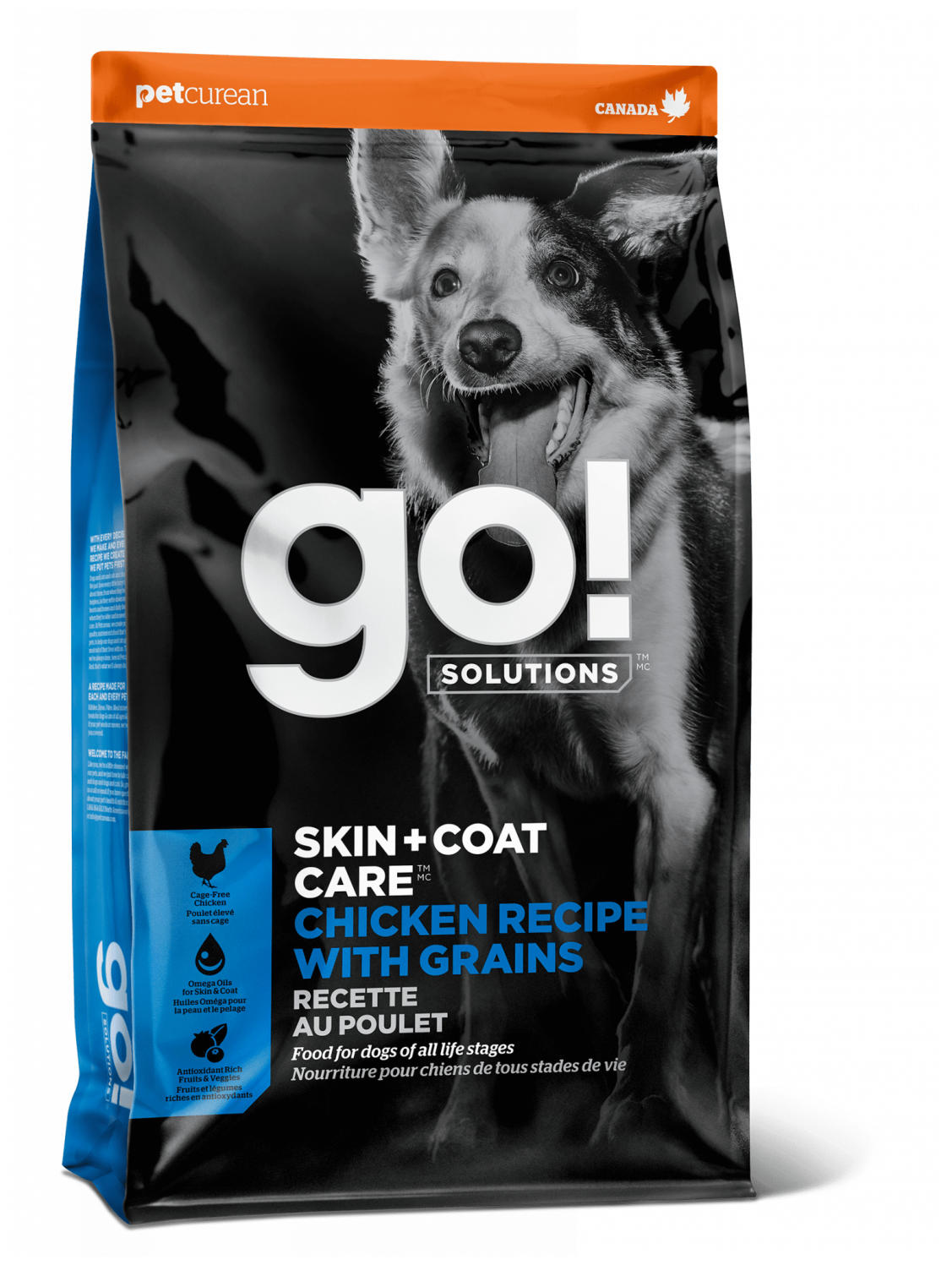 GO! SKIN + COAT Green Free с цельной курицей, фруктами и овощами для щенков и собак (Курица, 5,45 кг) - фото №1