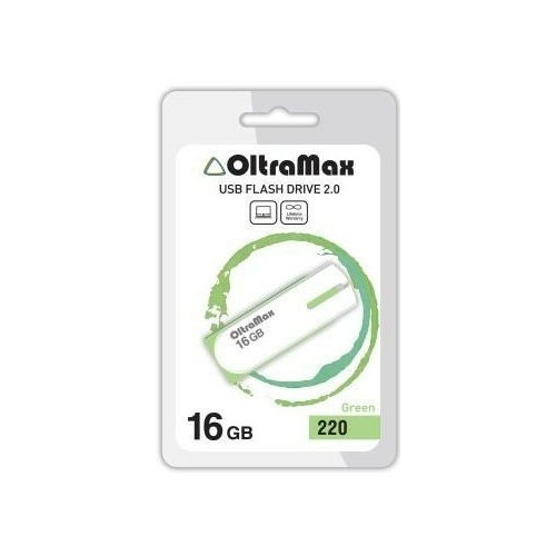 USB флэш-накопитель (OLTRAMAX OM-16GB-220-зеленый) флешка oltramax 220 om 16gb 220 light gr