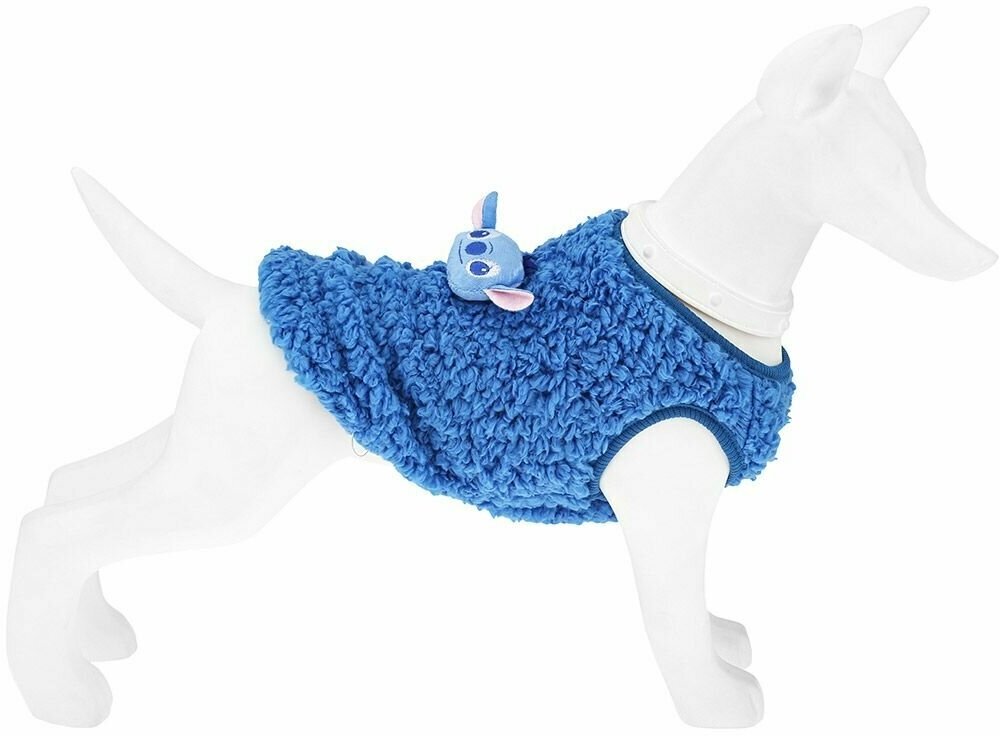 "Пэт тойс (Pet toys)" Одежда для собаки "Жилетка" с декором - коала, р-р L, цвет-синий, искусственный мех (100% полиэстер) - фотография № 2