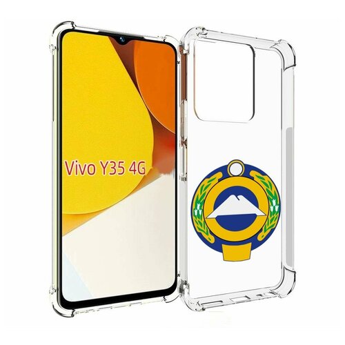 Чехол MyPads герб-карачаево-черкессия для Vivo Y35 4G 2022 / Vivo Y22 задняя-панель-накладка-бампер