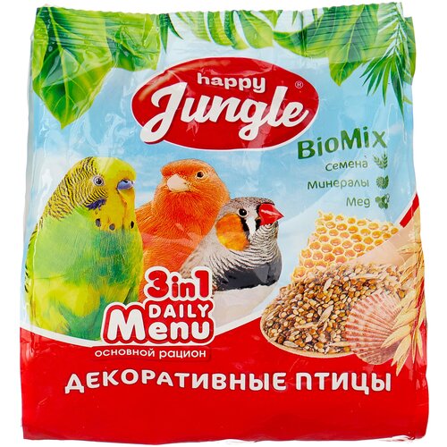 Happy Jungle Корм Daily Menu для декоративных птиц, 350 г