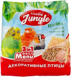 Happy Jungle Корм Daily Menu для декоративных птиц, 350 г