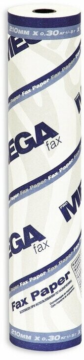 Ролик для факсов из термобумаги Promega fax 210 мм диаметр 40-42 мм намотка 26 м втулка 12 мм, 54492