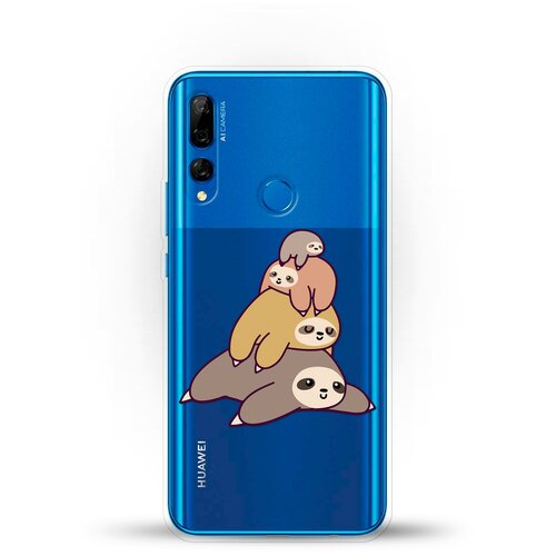 фото Силиконовый чехол 4 ленивца на huawei y9 prime (2019) andy & paul
