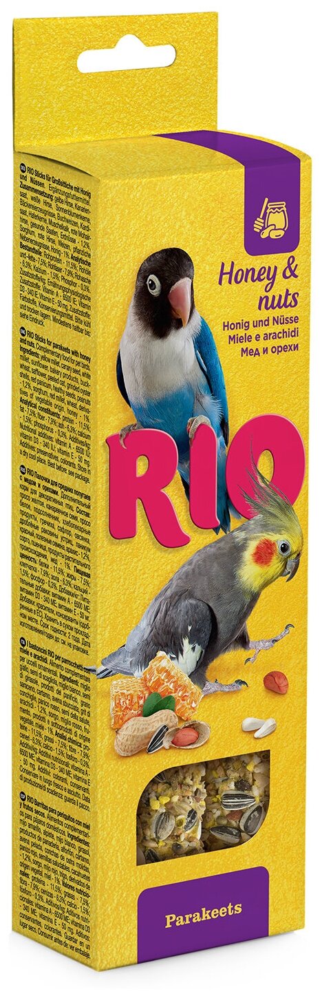 Лакомство для птиц RIO с медом и орехами