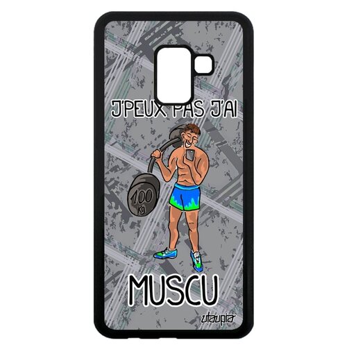 фото Чехол для galaxy a8 2018, "не могу - у меня бодибилдинг!" юмор спорт utaupia