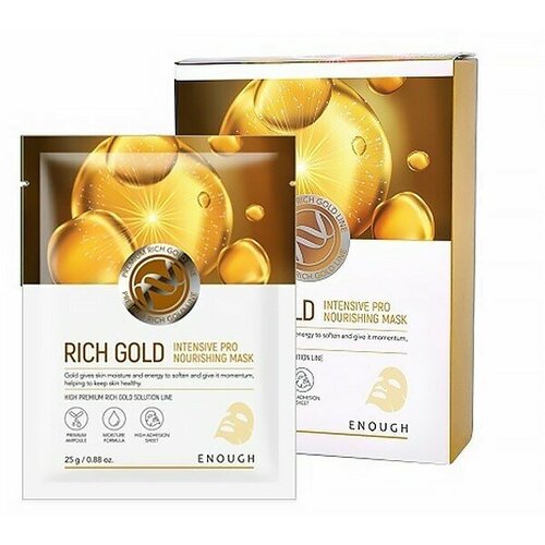 Маска на тканевой основе питательная с золотом Rich Gold Intensive Pro Nourishing mask [25g]
