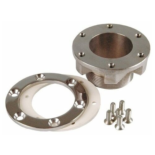 Всасывающий фитинг Hugo Lahme Fitstar из полированного никеля, с фланцем, наружняя резьба 2