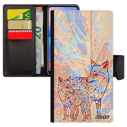 фото Чехол-книжка на смартфон iphone 6 6s plus, "лиса" хитрая лисенок utaupia