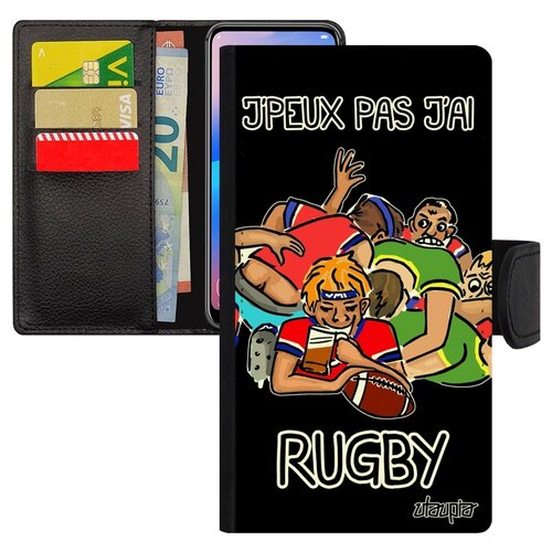 фото Чехол-книжка на мобильный iphone 7, "не могу - у меня регби!" шутка пародия utaupia