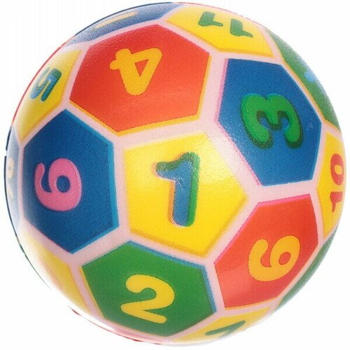 Мяч 7,6 см «Цифры» (антистресс) стикер на вложение