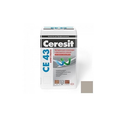 Затирка Ceresit CE 43 Super Strong, 25 кг, серый 07