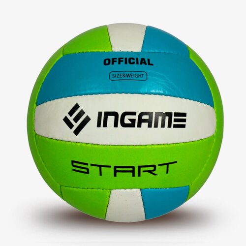 фото Мяч волейбольный gamein start, зеленый/голубой