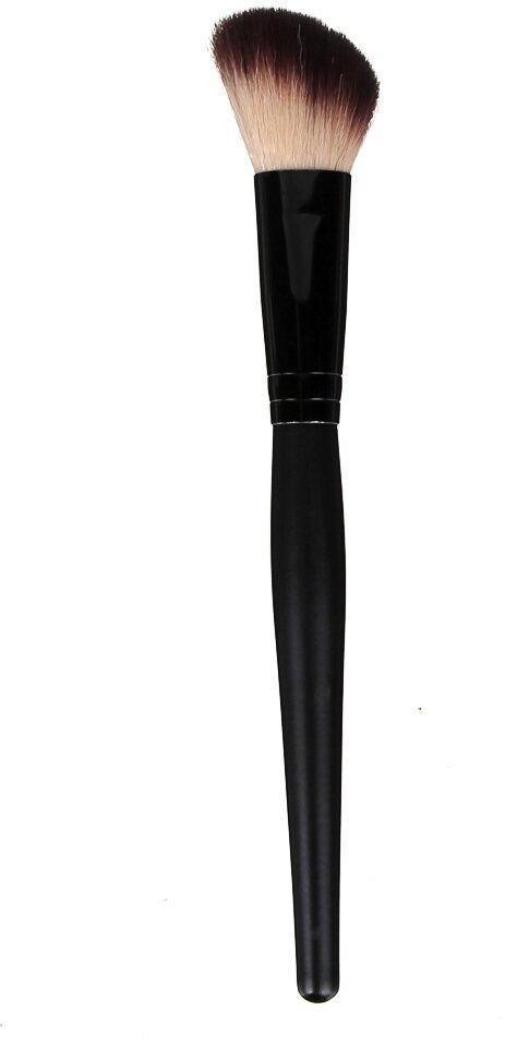 фото ЮниLook Кисть для румян и хайлайтера, дерево, металл, ворс нейлон, 17,5см, черная