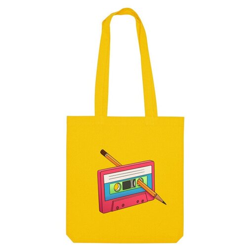 Сумка шоппер Us Basic, желтый сумка музыка ретро фиолетовый