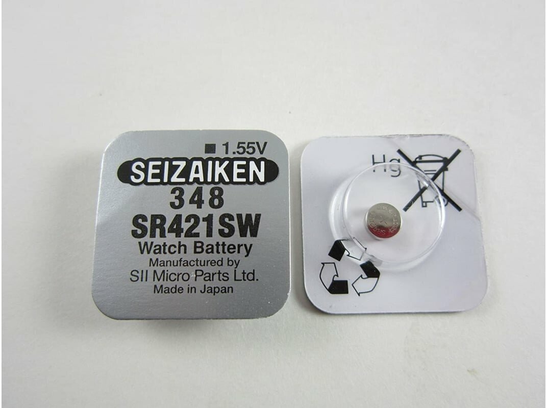 Батарейка SEIZAIKEN 348 (SR421SW) Silver Oxide 1.55V