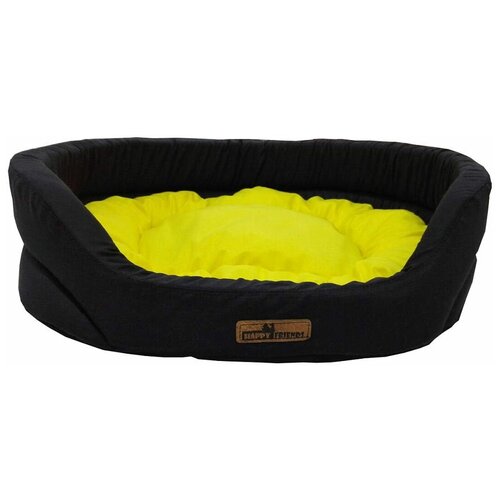 Лежанка Happy Friends овальная бязь №2 Черное золото 63*55*14см stm 213 stm 213
