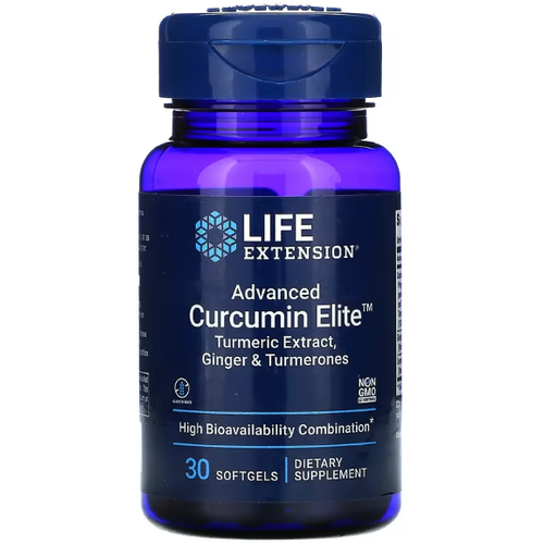 Life Extension Advanced Curcumin Elite™ Turmeric Extract, Ginger & Turmerones (экстракт куркумы, имбирь и турмероны) 30 гелевых капсул