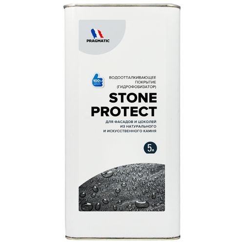 фото Стоун протект pragmatic высокоэффективная защита аквастоп для фасадов и цоколей из натурального и искусственного камня, 5л, бесцветный