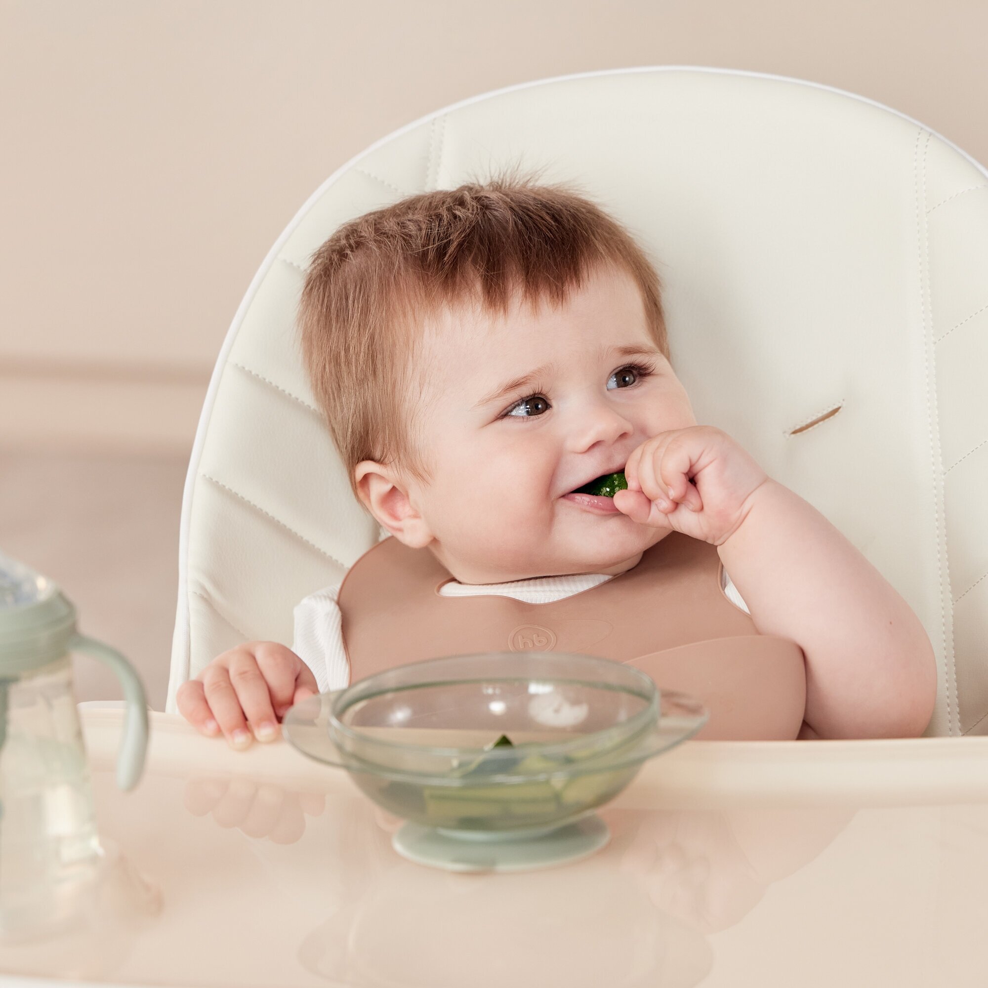 Тарелка детская Happy Baby на присоске с крышкой, 1 шт - фото №11