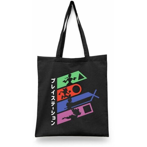 фото Сумка-шоппер унисекс каждому своё "ретро-игры/gamer/geek" черная