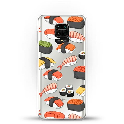 фото Силиконовый чехол суши на xiaomi redmi note 9 pro andy & paul