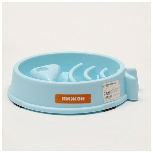 Пижон Миска Медленное кормление от переедания 21 х 21 х 45 см голубая 71000₽
