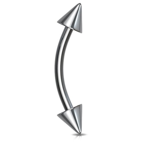 пирсинг в бровь spikes длина стержня 8 мм серебряный Пирсинг в бровь Spikes, длина стержня 8 мм, серебряный