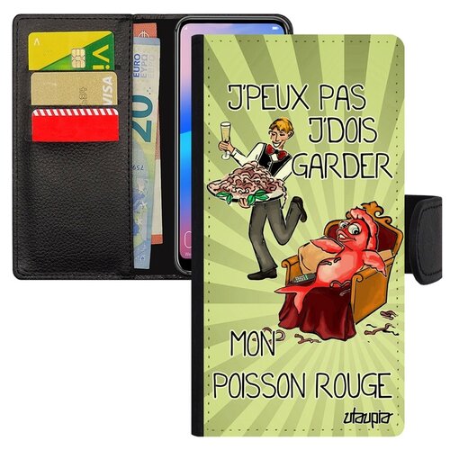 фото Чехол-книжка на мобильный galaxy s7 edge, "не могу - у меня красная рыбка!" пародия повод utaupia