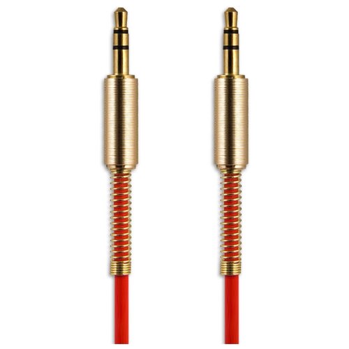 фото Кабель belsis bs3017, jack 3.5 mm - jack 3.5 mm, вилка - вилка, 0.95 м, красный, стерео, коробка с ean