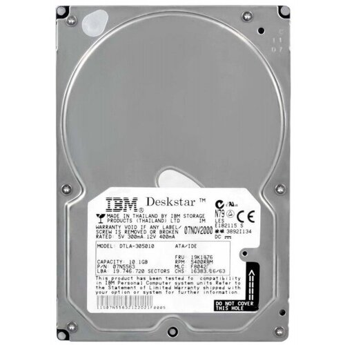 Жесткий диск IBM 07N556310,1Gb 5400 IDE 3.5 HDD