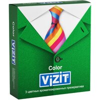 Презервативы VIZIT Color Цветные ароматизированные, 3 шт