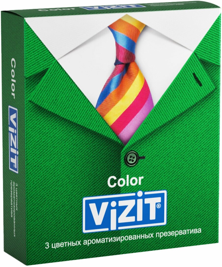 Vizit Презервативы цветные ароматизированные, 12 шт (Vizit, ) - фото №1