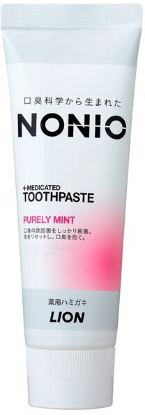 LION Nonio Зубная паста отбеливающего и длительн. освеж. действия с легким мятным вкусом,130 гр.