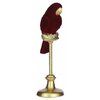 Статуэтка благородный попугай, полистоун, бордовый, 7х20 см, Edelman 1084509 - изображение