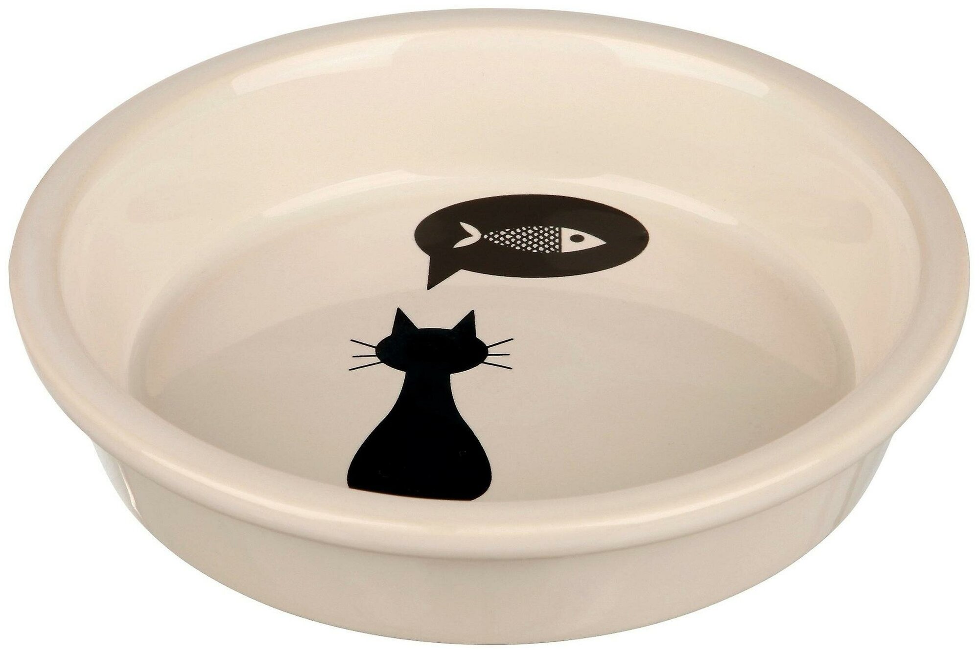 Trixie миска керамическая Кошка, диаметр 13 см, белая, 250 мл