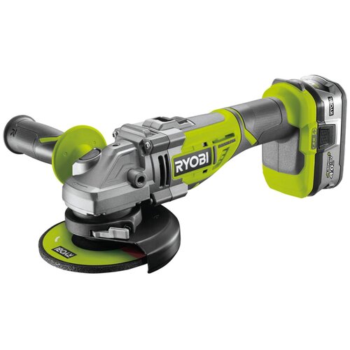 углошлифмашина ryobi 750w rag750 115g Аккумуляторная УШМ RYOBI R18AG7-140S ONE+, 125 мм