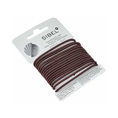 Купить Резинки для волос Sibel тонкие, коричневые, 16 шт 4441316