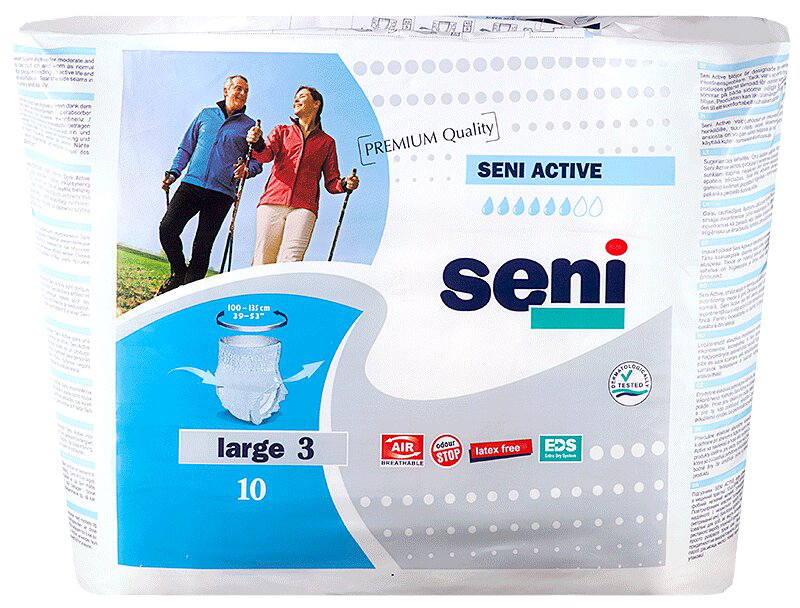 Трусы-подгузники для взрослых Seni Active, medium 2, 10 шт. - фото №7