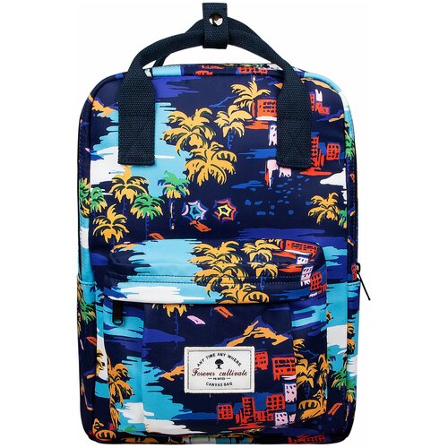 фото Рюкзак / forever cultivate / 9021 южный город 38х14х28 см / тёмно-сине-жёлтый