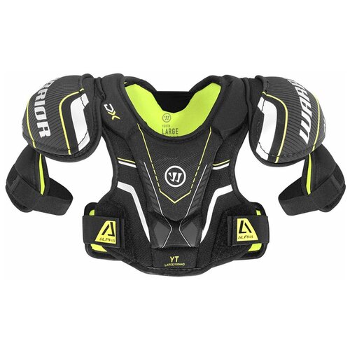 защита груди плечей детская warrior dx yth shoulder pad арт dxspyth9 s m размер s m пластик пена полиэстер чер Нагрудник Warrior, Alpha DX shoulder pad Yth, S/M, черный/зеленый