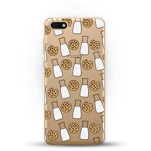 фото Силиконовый чехол печеньки и молоко на huawei y5 lite (2018) andy & paul