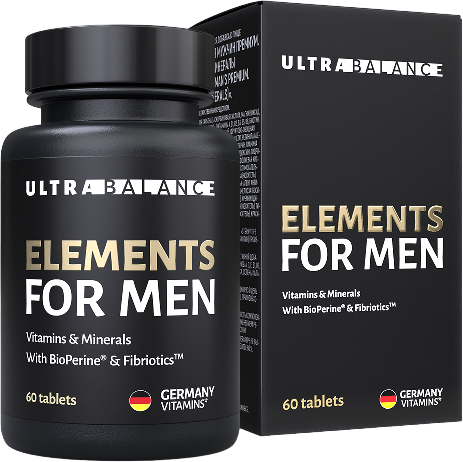 Элементы для мужчин/Elements for Men Premium UltraBalance капсулы массой 950 мг 60 шт