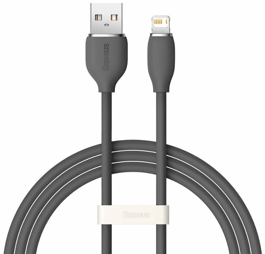 Кабель Baseus Jelly Liquid Silica Gel Fast Charging Data Cable USB to Lightning 2.4A 2m Black (CAGD000101)