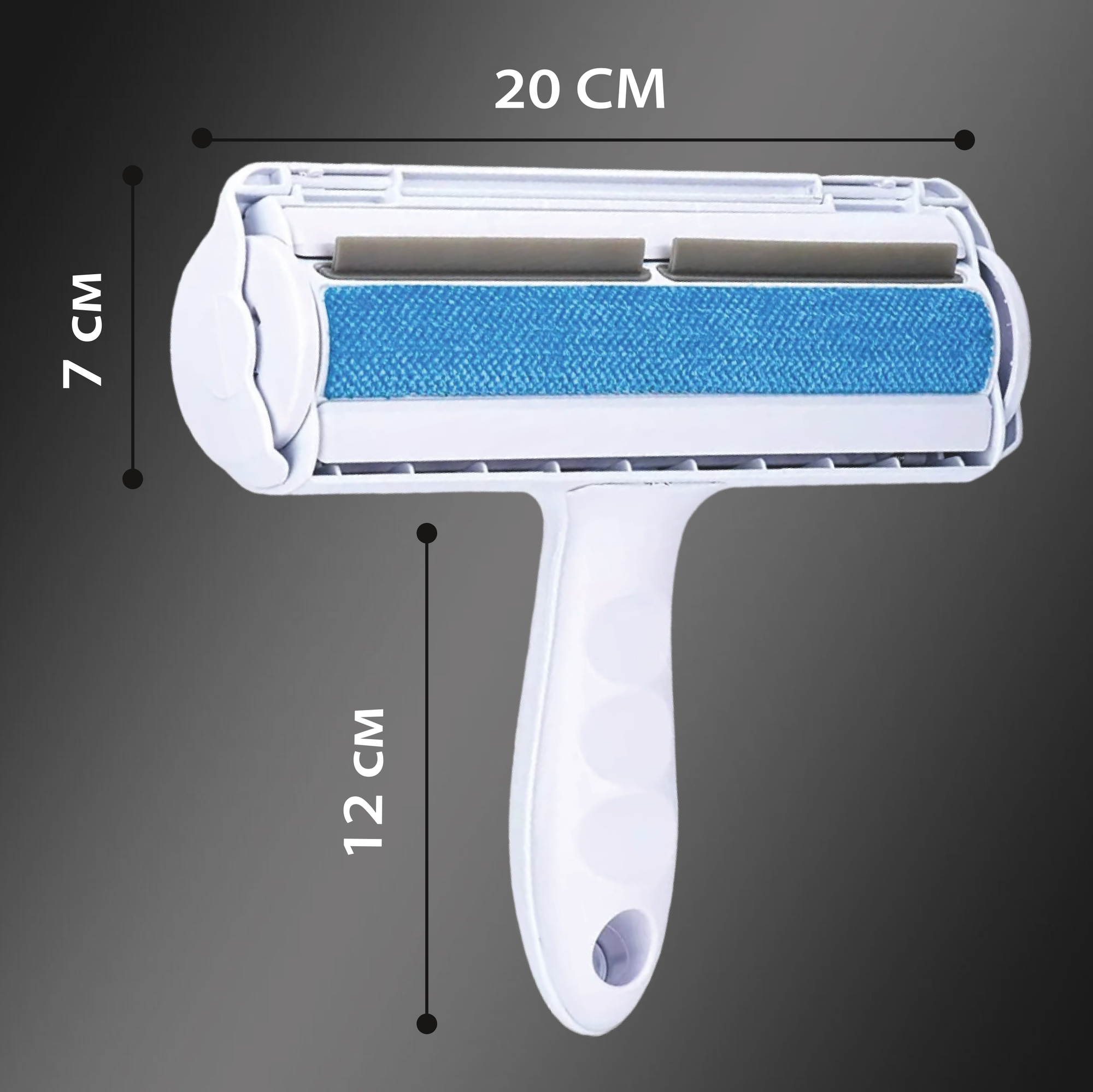 Щетка для удаления шерсти, сбора ворса / ролик для одежды многоразовый голубой - фотография № 6