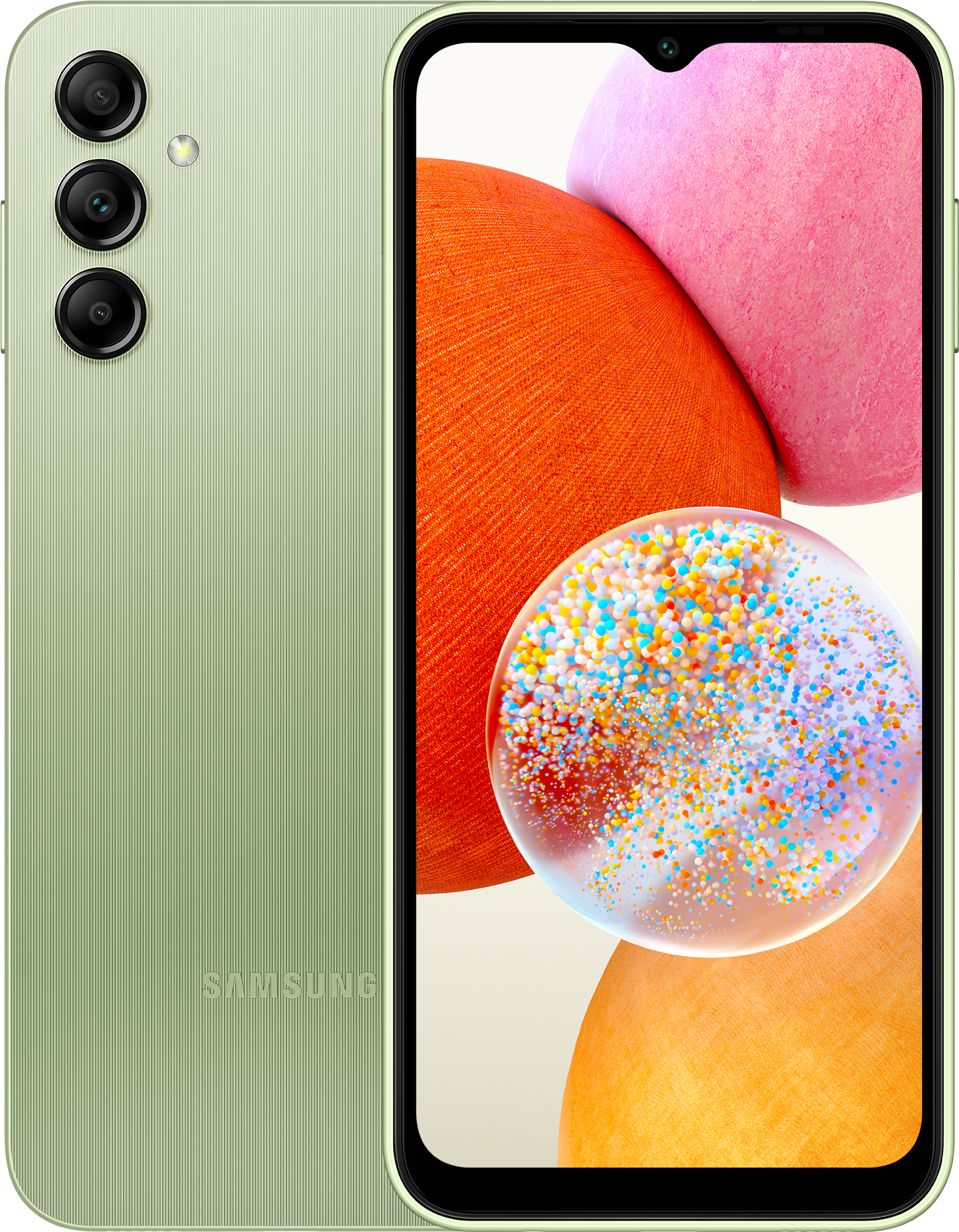 Смартфон Samsung Galaxy A14 4/64Gb (SM-A145FLGDMEA) Light Green - фото №1
