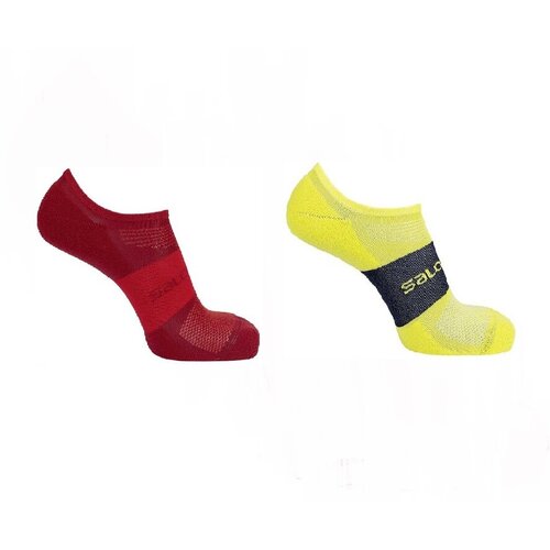 Носки  унисекс Salomon, 2 пары, размер M 46-47, желтый, красный