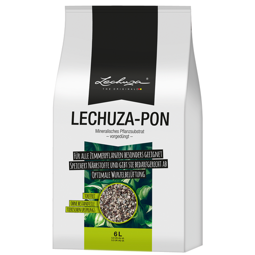 Субстрат Lechuza PON, 6 л, 5.2 кг кашпо для растений lechuza кьюб коттедж 15390 50x50x50 см v61 л пластик цвет белый