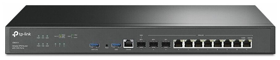 Маршрутизатор TP-LINK ER8411 SafeStream гигабитный мульти-WAN VPN-роутер с портами 10 Гбит/с